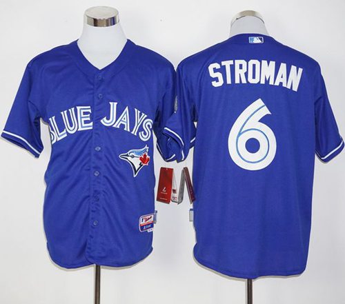Blue Jays #6 Marcus Stroman Blue Alternate Cool Base Stitched MLB Jersey